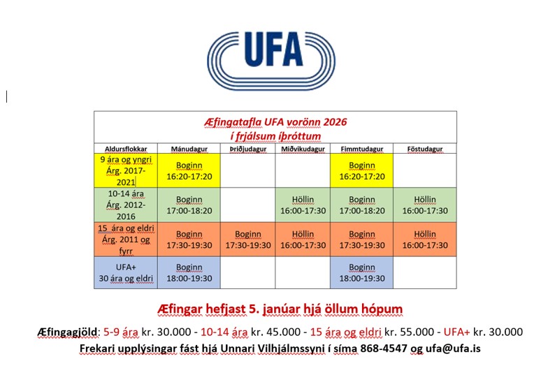 �fingatafla vor�nn 2026